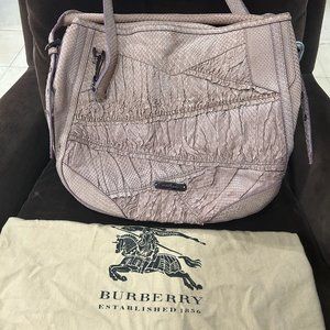 BURBERRY Python Skin Hobo Bag